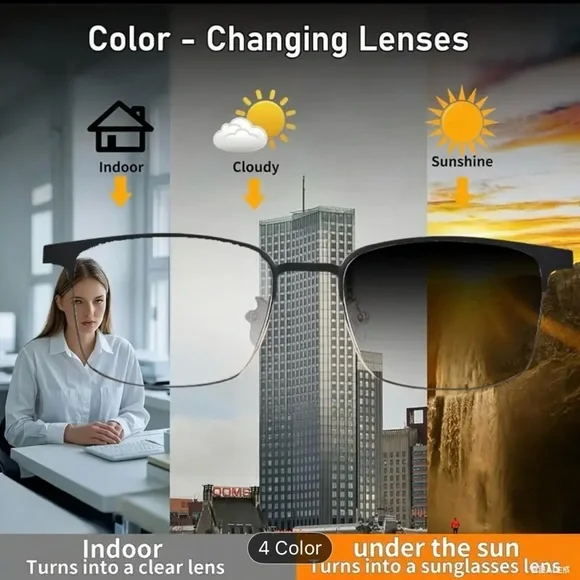 AI Translation Smart Glasses - Black